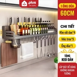 Kệ Để Dao, Đũa Nhà Bếp Dán Tường Không Khoan Đục, Giá Để Dao Bằng Nhôm Không Gỉ Sét, Chịu Tải 20Kg – ảnh 15