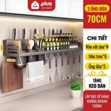 Kệ Để Dao, Đũa Nhà Bếp Dán Tường Không Khoan Đục, Giá Để Dao Bằng Nhôm Không Gỉ Sét, Chịu Tải 20Kg – ảnh 17