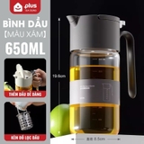 Lọ đựng dầu ăn, nước mắm thuỷ tinh borosilicate cao cấp, vòi tự rót tự động, thông minh PHALEDO – ảnh 17