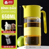 Lọ đựng dầu ăn, nước mắm thuỷ tinh borosilicate cao cấp, vòi tự rót tự động, thông minh PHALEDO – ảnh 15