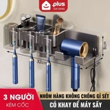 Kệ để bàn chải đánh răng dán tường nhôm chống gỉ, kệ dán tường kèm cốc, chịu lực tốt – cho nhà tắm – ảnh 20