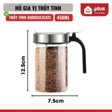 Lọ đựng gia vị thuỷ tinh boroslicate nắp bật bằng Inox 304 cao cấp (+tặng kèm thìa inox 304) PHALEDO – ảnh 18