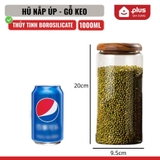 Bình Thuỷ Tinh Có Nắp Vặn Gỗ Keo Cao Cấp, Đựng Thực Phẩm Đa Năng, Thuỷ Tinh Chịu Nhiệt Borosilicate – ảnh 14