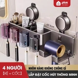 Kệ Đựng Bàn Chải Đánh Răng Kèm Cốc Không Khoan Đục, Kệ Nhà Tắm Để Máy Sấy Tóc Cao Cấp Không Gỉ Sét – ảnh 13