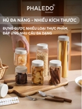 Hũ Thủy Tinh Borosilicate  Nắp Nhựa ABS Chống Mốc, Chống Ẩm, Kín Khí Đa Năng Phaledo (PL-0376) – ảnh 5