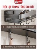 Kệ Nhà Bếp, Kệ Đựng Gia Vị Nấu Ăn Dán Tường Không Cần Khoan Đục, Chịu Tải 30Kg, Nhôm Chống Gỉ Sét – ảnh 9