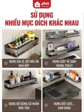 Kệ Nhà Bếp, Kệ Đựng Gia Vị Nấu Ăn Dán Tường Không Cần Khoan Đục, Chịu Tải 30Kg, Nhôm Chống Gỉ Sét – ảnh 7