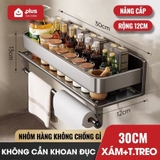 Kệ Nhà Bếp, Kệ Đựng Gia Vị Nấu Ăn Dán Tường Không Cần Khoan Đục, Chịu Tải 30Kg, Nhôm Chống Gỉ Sét – ảnh 19