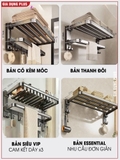 Giá kệ để khăn, để đồ nhà tắm ERMO đa dạng mẫu mã, thiết kế, kích thước và màu sắc, chất liệu nhôm hàng không cao cấp – ảnh 3