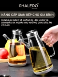 Bình  thuỷ tinh đựng dầu ăn, nước mắm dung tích lớn 1000ML cao cấp, nắp đậy kín bằng inox 304 & tay cầm PHALEDO P-0320 – ảnh 3