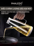 Bình  thuỷ tinh đựng dầu ăn, nước mắm dung tích lớn 1000ML cao cấp, nắp đậy kín bằng inox 304 & tay cầm PHALEDO P-0320 – ảnh 2