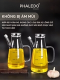 Bình  thuỷ tinh đựng dầu ăn, nước mắm dung tích lớn 1000ML cao cấp, nắp đậy kín bằng inox 304 & tay cầm PHALEDO P-0320 – ảnh 5