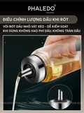 Chai đựng dầu ăn, nước mắm, nước tương thuỷ tinh borosilicate cao cấp, có nắp đậy kín & vòi chống trầy Phaledo – ảnh 2