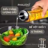 Video Chai đựng dầu ăn, nước mắm, nước tương thuỷ tinh borosilicate cao cấp, có nắp đậy kín & vòi chống trầy Phaledo