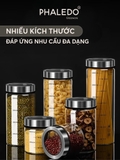 Hộp Thuỷ Tinh Borosilicate Đựng Đồ Khô Đa Năng Có Nắp Kính Acrylic Trong Suốt Sang Trọng PHALEDO (P-0371) – ảnh 10