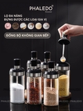 Lọ đựng gia vị thuỷ tinh nhà bếp, thuỷ tinh boro chịu nhiệt và chịu lực, thiết kế muỗng liền nắp thông minh LAZYDO P0322 – ảnh 8