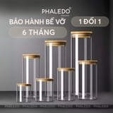 Lọ Thuỷ Tinh Có Nắp Gỗ Tre Borosilicate Chịu Nhiệt, Không Chứa Chì Cao Cấp PHALEDO (PL-0360) – ảnh 10