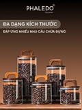 Hũ Thuỷ Tinh Nắp Kín Có Tay Cầm, Lọ Thuỷ Tinh Nắp Gỗ Borosilicate Chịu Nhiệt, Không Chứa Chì Cao Cấp PHALEDO (P-0361) – ảnh 9