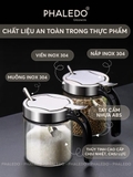 Hũ đựng gia vị thuỷ tinh borosilicate đa năng, nắp đậy inox 304 thông minh - tặng kèm muỗng Phaledo P-0328 – ảnh 7