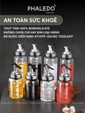 Lọ đựng dầu ăn, nước mắm thuỷ tinh boroslicate chịu lực & chịu nhiệt cao cấp, vòi nút bấm dùng 1 tay tiện lợi Phaledo – ảnh 9