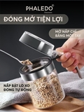 Hủ gia vị thuỷ tinh borosilicate - nắp đậy nhựa ABS kín 100% giúp chống ẩm & kiến bảo vệ gia vị an toàn Phaledo (P-0324) – ảnh 3