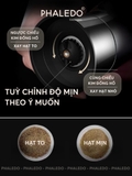 Hủ xay tiêu cầm tay inox 304, lọ thuỷ tinh boroslicate chịu nhiệt cao cấp có nút điều chỉnh độ mịn PHALEDO P-0321 – ảnh 2