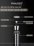Hủ xay tiêu cầm tay inox 304, lọ thuỷ tinh boroslicate chịu nhiệt cao cấp có nút điều chỉnh độ mịn PHALEDO P-0321 – ảnh 3