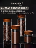 Hũ Thuỷ Tinh Có Nắp Xoắn Gỗ Keo Đựng Đồ Đa Năng Như Trà, Cafe, Đồ Ăn... Cho Gia Đình Decor Sang Trọng PHALEDO (P-0362) – ảnh 8