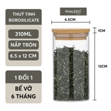 Lọ Thuỷ Tinh Có Nắp Gỗ Tre Borosilicate Chịu Nhiệt, Không Chứa Chì Cao Cấp PHALEDO (PL-0360) – ảnh 16