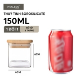 Lọ Thuỷ Tinh Có Nắp Gỗ Tre Borosilicate Chịu Nhiệt, Không Chứa Chì Cao Cấp PHALEDO - Nắp Vuông (PL-0372) – ảnh 10