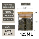Lọ Thuỷ Tinh Có Nắp Gỗ Tre Borosilicate Chịu Nhiệt, Không Chứa Chì Cao Cấp PHALEDO - Nắp Vuông (PL-0372) – ảnh 27