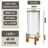 Bình Nước Thuỷ Tinh Borosilicate Cao Cấp Chịu Nhiệt Tốt Cho Nhà Hàng, Quán Ăn, Tiệc Tùng, Chân Đế Gỗ Tre -PHALEDO – ảnh 16