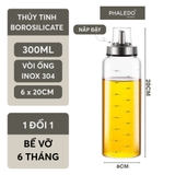 Lọ đựng dầu ăn tự mở nắp thông minh bằng thuỷ tinh boroslicate, vòi inox 304 cao cấp đa năng cho gia đình PHALEDO – ảnh 18