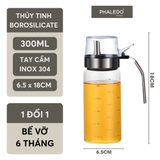 Chai đựng dầu ăn, nước mắm, nước tương thuỷ tinh borosilicate cao cấp, có nắp đậy kín & vòi chống trầy Phaledo – ảnh 14