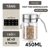 Hũ đựng gia vị thuỷ tinh borosilicate đa năng, nắp đậy inox 304 thông minh - tặng kèm muỗng Phaledo P-0328 – ảnh 23