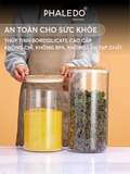 Bình Thủy Tinh Borosilicate Ủ Dưa Muối, Kim Chi, Củ Kiệu, Trái Cây Chua Ngọt, Dung Tích Lớn Phaledo (PL-0375) – ảnh 8