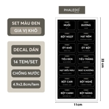 Tem Nhãn Decal Dán Hủ Đựng Gia Vị, Muối, Bột Ngọt, Đường Và Bình Đựng Dầu Ăn, Nước Mắm, Mật Ong, Nước Tương - PHAELDO – ảnh 15