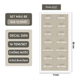 Tem Nhãn Decal Dán Hủ Đựng Gia Vị, Muối, Bột Ngọt, Đường Và Bình Đựng Dầu Ăn, Nước Mắm, Mật Ong, Nước Tương - PHAELDO – ảnh 19