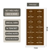 Tem Nhãn Decal Dán Hủ Đựng Gia Vị, Muối, Bột Ngọt, Đường Và Bình Đựng Dầu Ăn, Nước Mắm, Mật Ong, Nước Tương - PHAELDO – ảnh 21