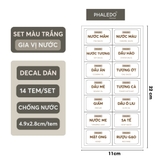 Tem Nhãn Decal Dán Hủ Đựng Gia Vị, Muối, Bột Ngọt, Đường Và Bình Đựng Dầu Ăn, Nước Mắm, Mật Ong, Nước Tương - PHAELDO – ảnh 18