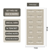 Tem Nhãn Decal Dán Hủ Đựng Gia Vị, Muối, Bột Ngọt, Đường Và Bình Đựng Dầu Ăn, Nước Mắm, Mật Ong, Nước Tương - PHAELDO – ảnh 20