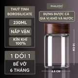 Hũ Thuỷ Tinh Có Nắp Xoắn Gỗ Keo Đựng Đồ Đa Năng Như Trà, Cafe, Đồ Ăn... Cho Gia Đình Decor Sang Trọng PHALEDO (P-0362) – ảnh 13