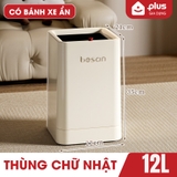 Thùng rác 2 lớp thông minh, dung tích 12L, có bánh xe ẩn, thùng rác nhựa PP cao cấp BESAN – ảnh 8
