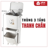 Thùng rác 3 tầng thông minh LAZYDO xuất Nhật – Phân loại rác, dung tích lớn 42L, có bánh xe – ảnh 19