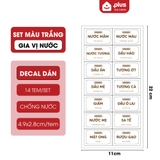 Nhãn Dán Phân Loại Gia Vị Decal Dán Cho Hủ Gia Vị & Bình Dầu Ăn, Nước Mắm - Phaledo – ảnh 12