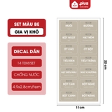 Nhãn Dán Phân Loại Gia Vị Decal Dán Cho Hủ Gia Vị & Bình Dầu Ăn, Nước Mắm - Phaledo – ảnh 13