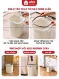 Thùng rác vuông 15L- Có vòng nén giữ túi rác thông minh, gọn gàng dùng cho nhà bếp, phòng khách – ảnh 7