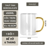 Cốc Thuỷ Tinh Harmer Chịu Nhiệt Borosilicate Có Quai Cầm, Ly Uống Nước Có Thể Đun Trên Bếp Hoặc Lò Vi Sóng - PHALEDO – ảnh 14