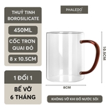 Cốc Thuỷ Tinh Harmer Chịu Nhiệt Borosilicate Có Quai Cầm, Ly Uống Nước Có Thể Đun Trên Bếp Hoặc Lò Vi Sóng - PHALEDO – ảnh 18