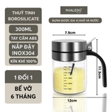 Lọ gia vị thuỷ tinh borosilicate, nắp & tay cầm inox 304 cao cấp đựng gia vị kín 100% chống ẩm, an toàn Phaledo PL-0338 – ảnh 12
